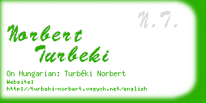 norbert turbeki business card