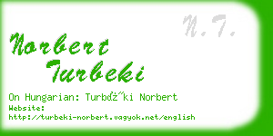 norbert turbeki business card